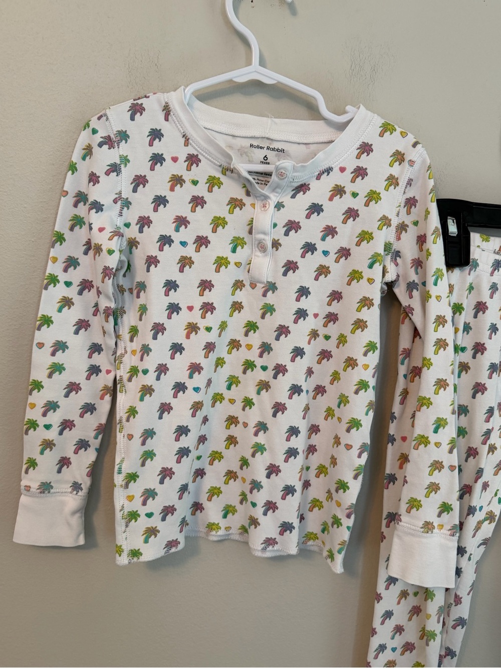 Roller Rabbit Colorful Palm Tree Print Pajama Set - Picture 2 of 5